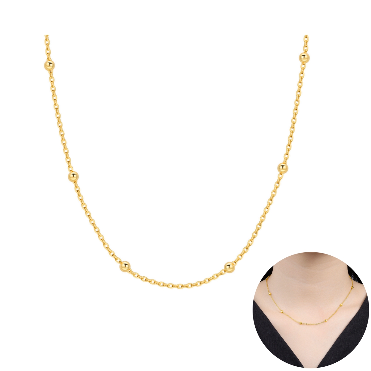 Baroque Pearl Pendant Necklace Gold - Orstarry S925 스털링 실버 18k 골드