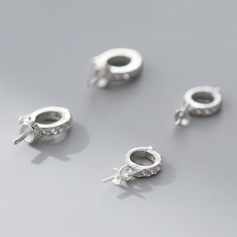 Silver Bead Clasps For Pearl Necklace - DIY 귀걸이 목걸이 펜던트 버클 후크,