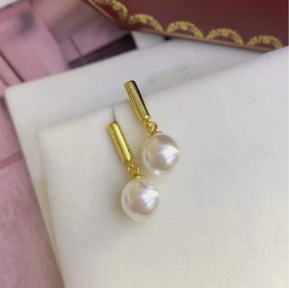 Akoya Pearl Stud Earrings Sterling Silver - 고급 AAAA +++ 일본 아코야 라운드