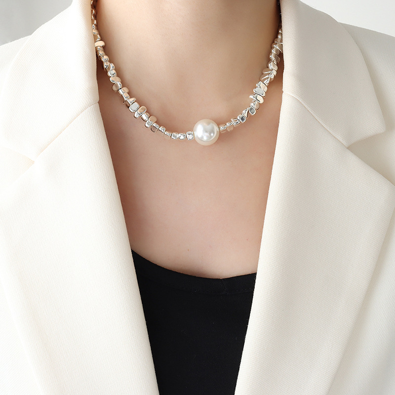 Silver Bead Clasps For Pearl Necklace - 여성을위한 스테인레스 스틸 수제 페르시 목걸이