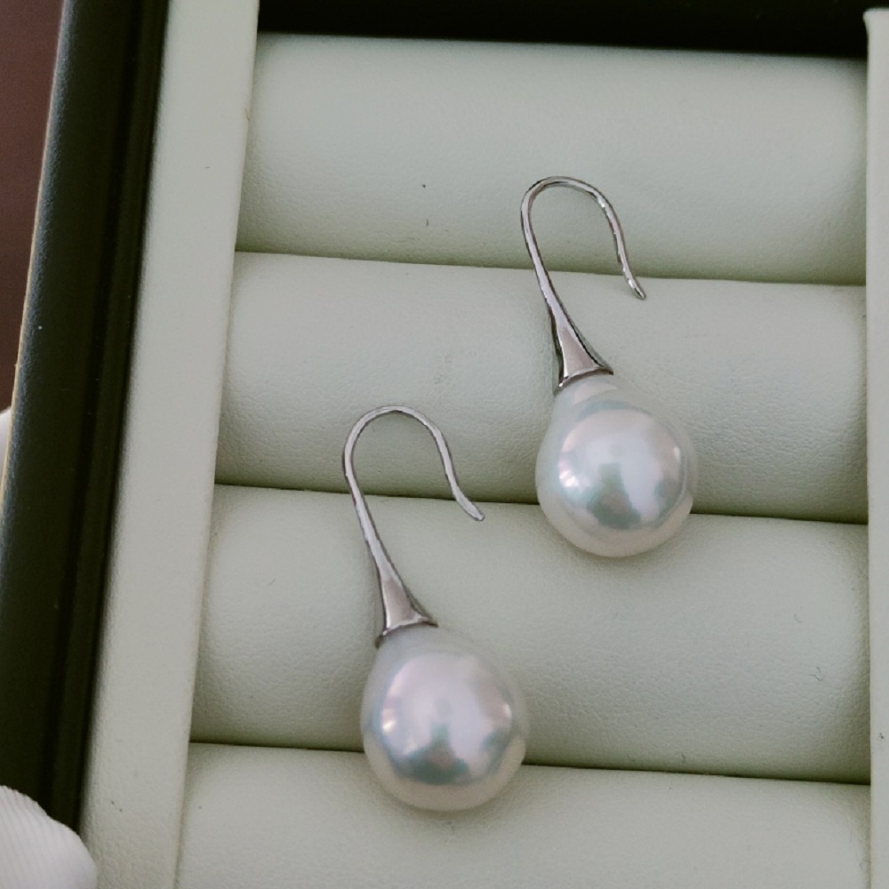 Akoya Pearl Stud Earrings Sterling Silver - 심플하고 우아한 진주 귀걸이, AAA 등급,