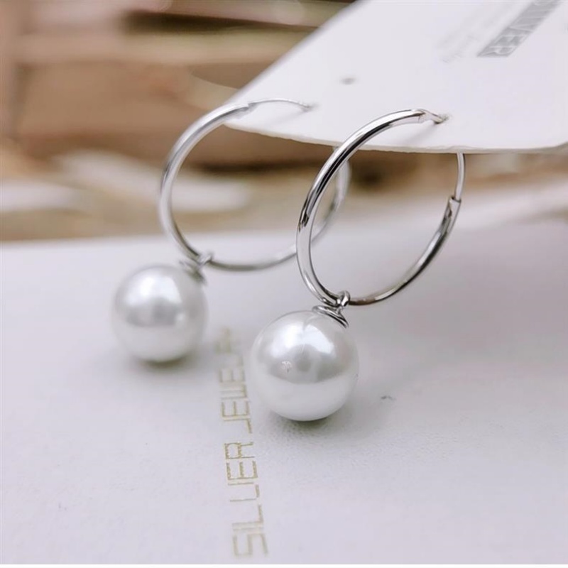 Akoya Pearl Stud Earrings Sterling Silver - SOMILIA S925 스털링 실버 일본 진주