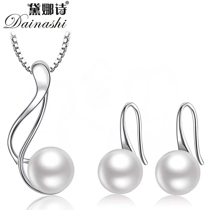 Freshwater Cultured Pearl Necklace 8-9Mm - Dainashi-우아한 925 스털링 실버 AAAA 담수