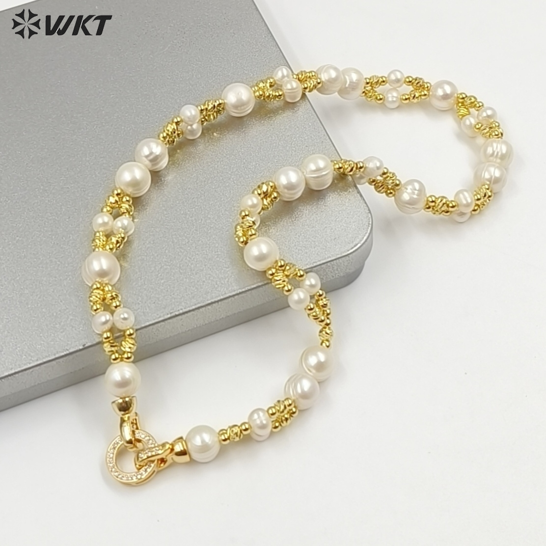 Baroque Pearl Pendant Necklace Gold - WT-JN376 WKT 다용도 고급 천연 담수