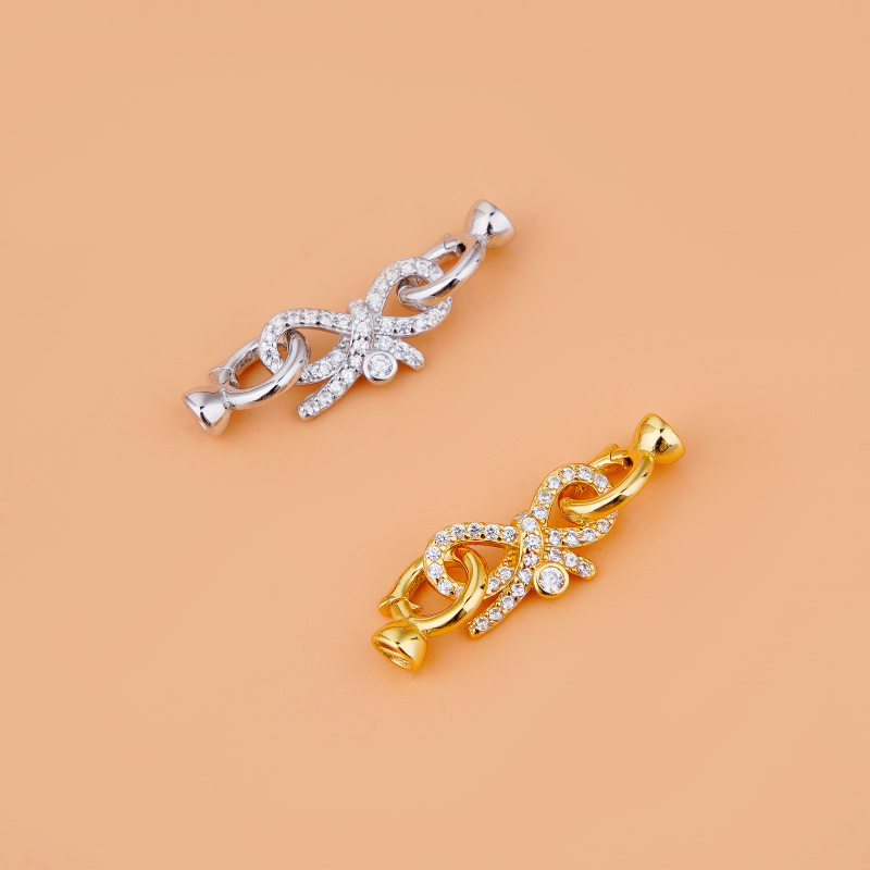 Silver Bead Clasps For Pearl Necklace - S925 스털링 실버 쥬얼리, 가벼운 럭셔리