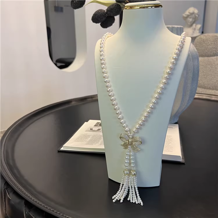 Freshwater Cultured Pearl Necklace 8-9Mm - 31'' 8-9mm 화이트 담수 양식 진주