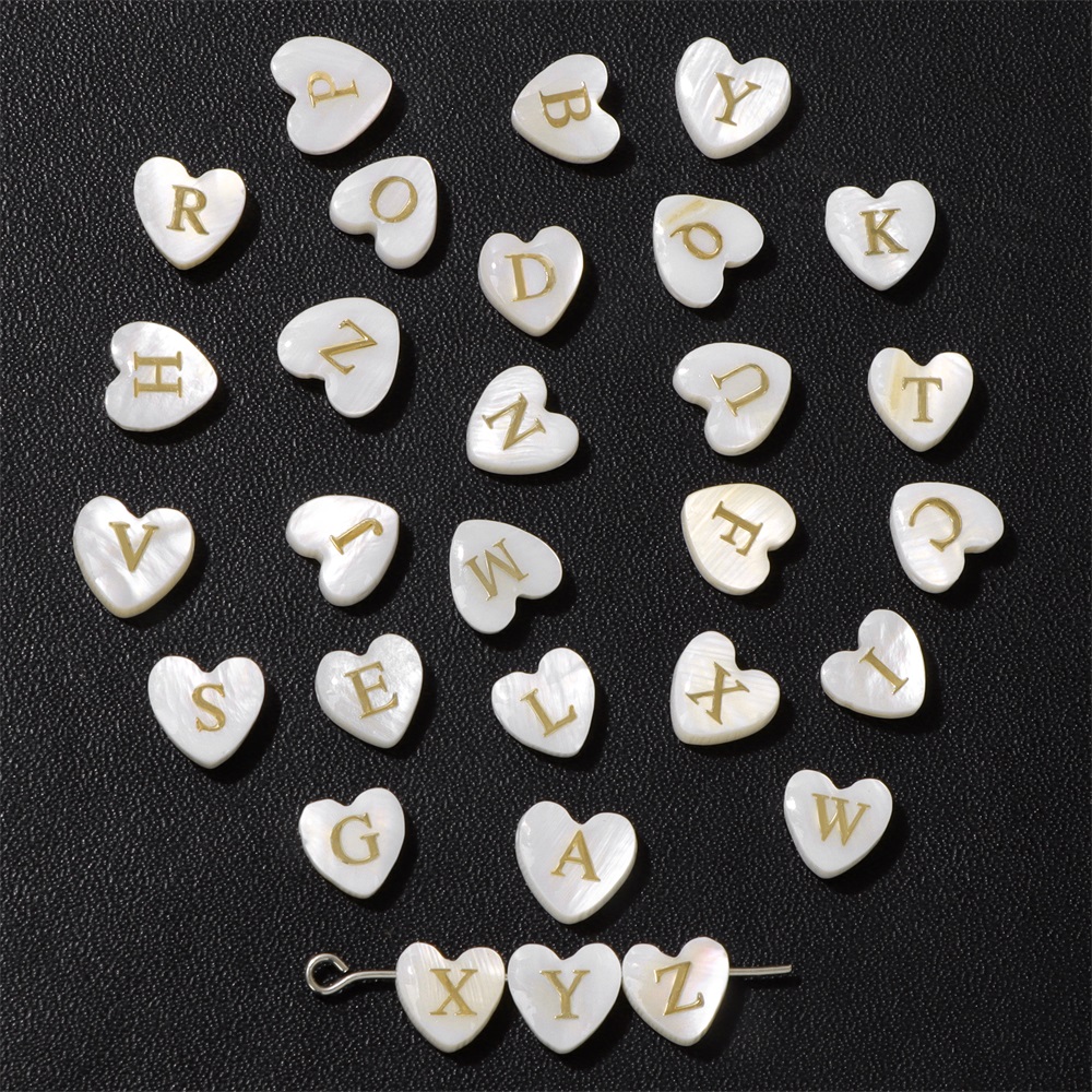 Mother Of Pearl Shell Pendant Necklace - 사랑 심장 자연 쉘 비즈 26