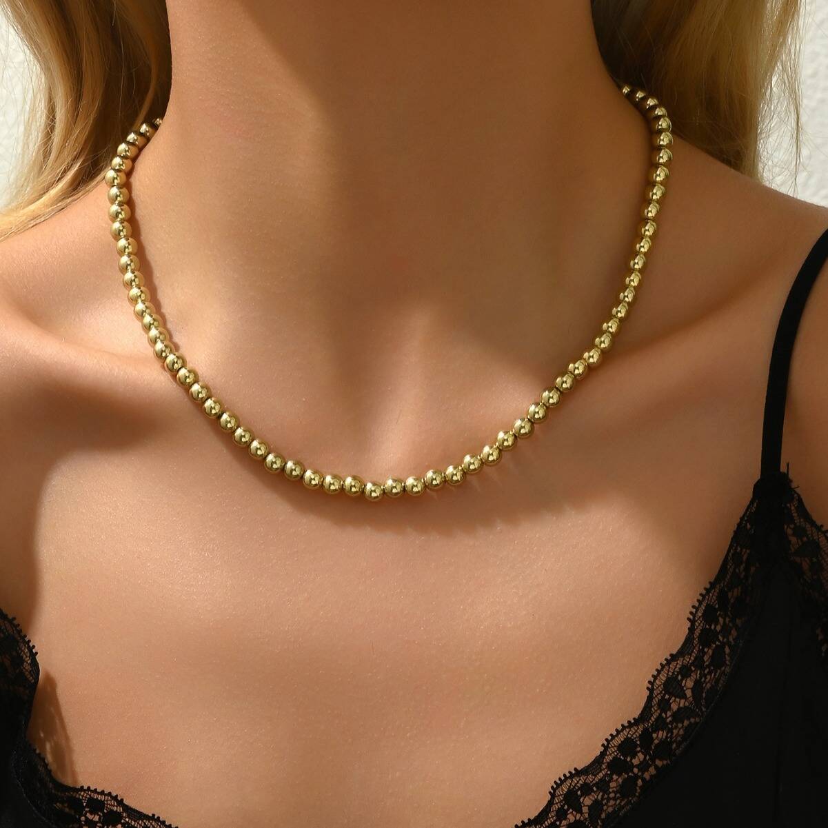 MHS.SUN 럭셔리 진주 스테인레스 스틸 비드 목걸이 - Baroque Pearl Pendant Necklace Gold 리뷰 및 가격