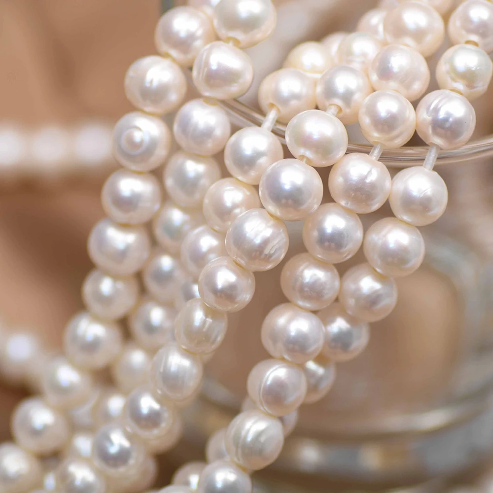 10-11mm 4A 등급 대형 흰색 원형 담수 진주 1 - Natural Freshwater Pearl Strand Loose Beads 리뷰 및 가격
