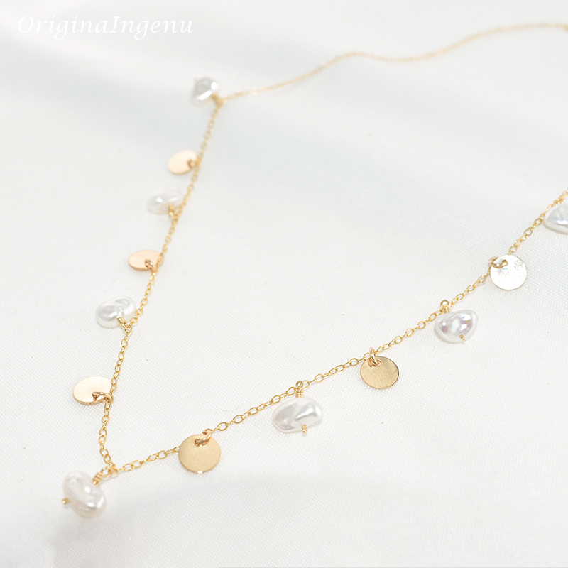 천연 바로크 진주 목걸이, 14K 골드 채워진 동전 초 - Baroque Pearl Pendant Necklace Gold 리뷰 및 가격