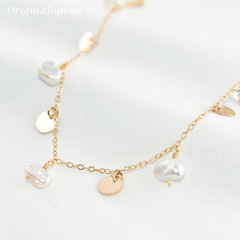 천연 바로크 진주 목걸이, 14K 골드 채워진 동전 초 - Baroque Pearl Pendant Necklace Gold 리뷰 및 가격