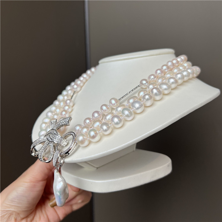 AA 천연 흰색 진주 초커 목걸이, 18 인치, 8-9 - Freshwater Cultured Pearl Necklace 8-9Mm 리뷰 및 가격
