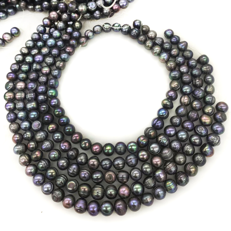 도매 16인치 10-11mm 블랙 천연 감자 진주 루즈 - Natural Freshwater Pearl Strand Loose Beads 리뷰 및 가격