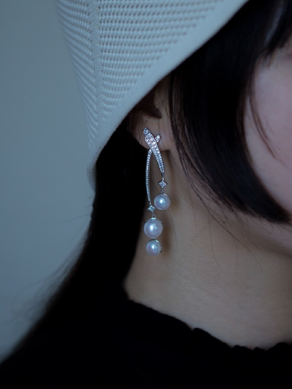 고급스러운 AAA7-8-9mm 천연 진주 롱 귀걸이,  - Akoya Pearl Stud Earrings Sterling Silver 리뷰 및 가격