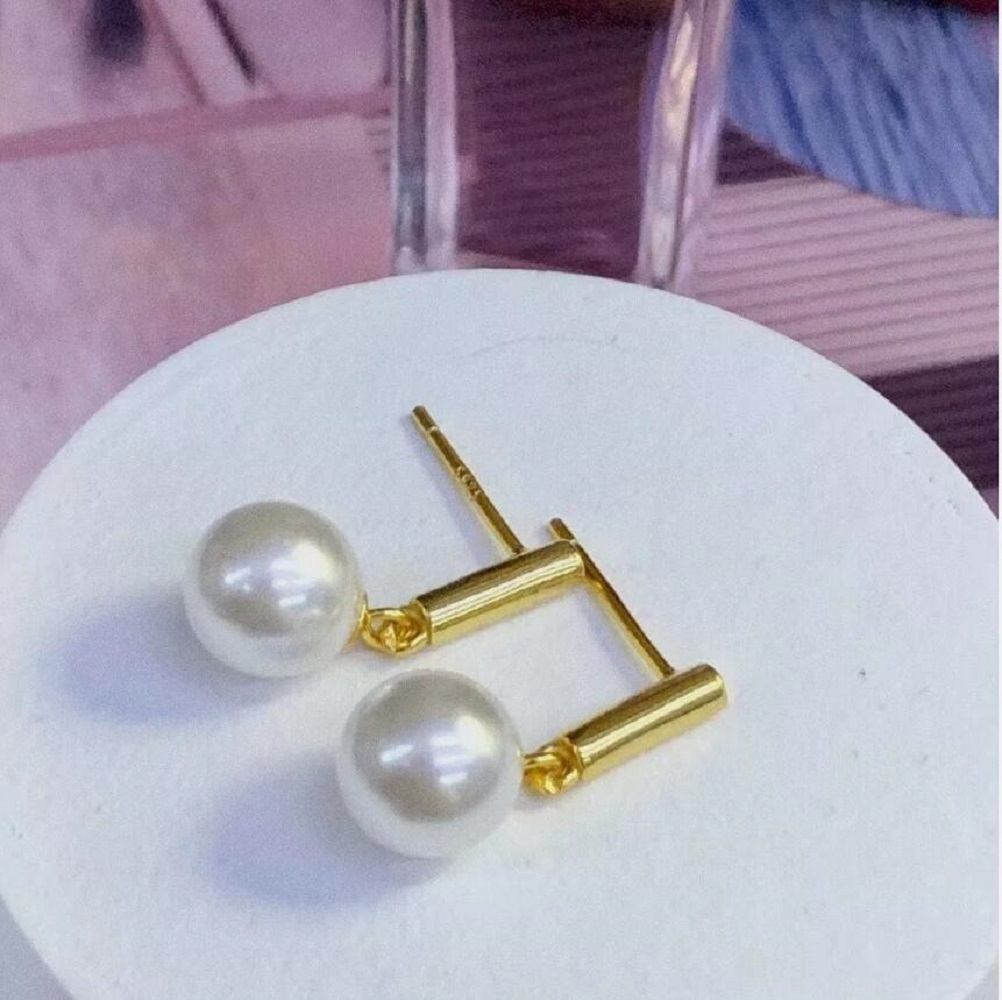 고급 AAAA +++ 일본 아코야 라운드 화이트 펄 e - Akoya Pearl Stud Earrings Sterling Silver 리뷰 및 가격