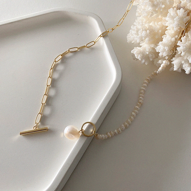 100% 천연 바로크 담수 진주 14K 골드 채워진 여 - Baroque Pearl Pendant Necklace Gold 리뷰 및 가격