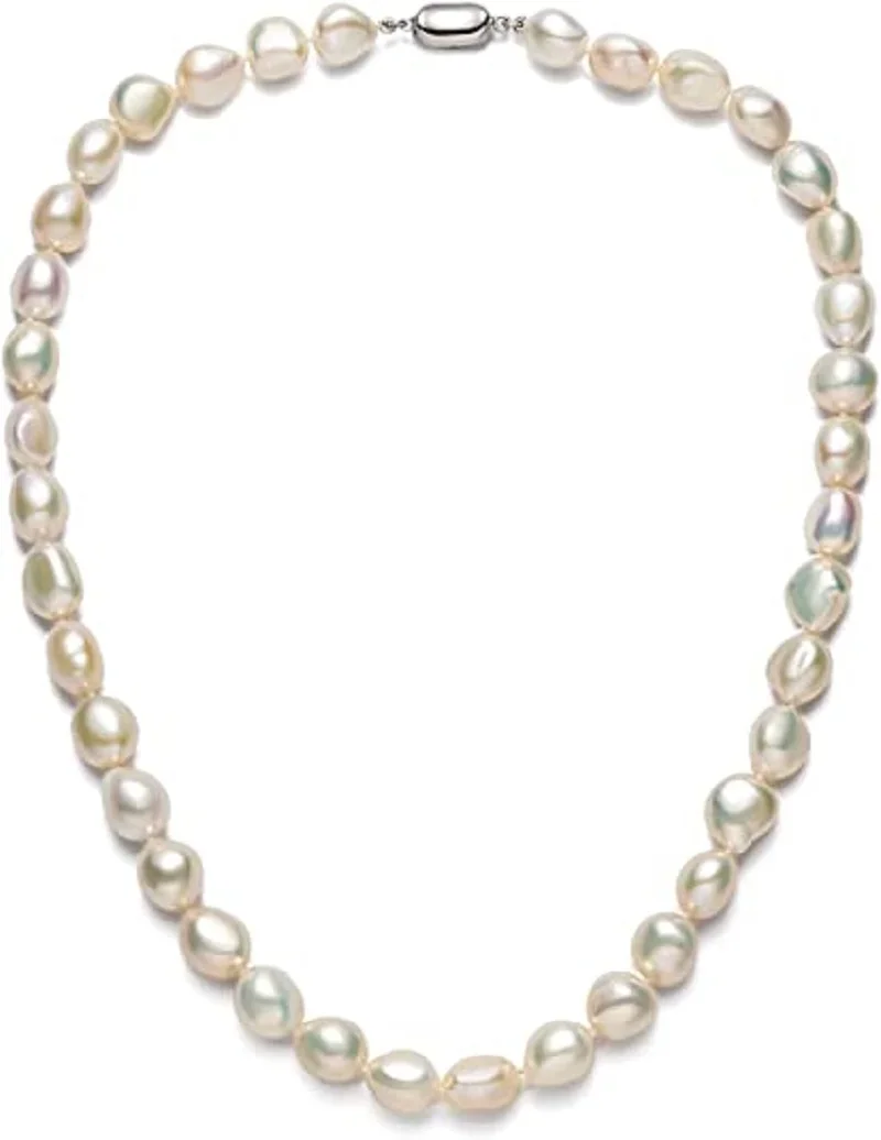 여성용 바로크 진주 목걸이 8-9mm 9-10mm AA - Freshwater Cultured Pearl Necklace 8-9Mm 리뷰 및 가격