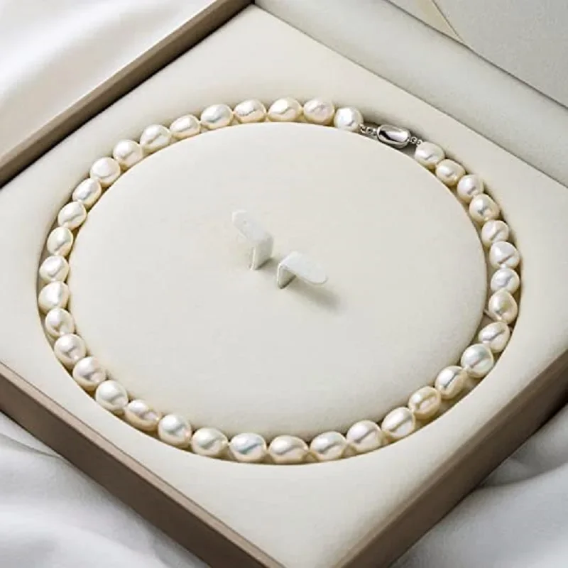 여성용 바로크 진주 목걸이 8-9mm 9-10mm AA - Freshwater Cultured Pearl Necklace 8-9Mm 리뷰 및 가격