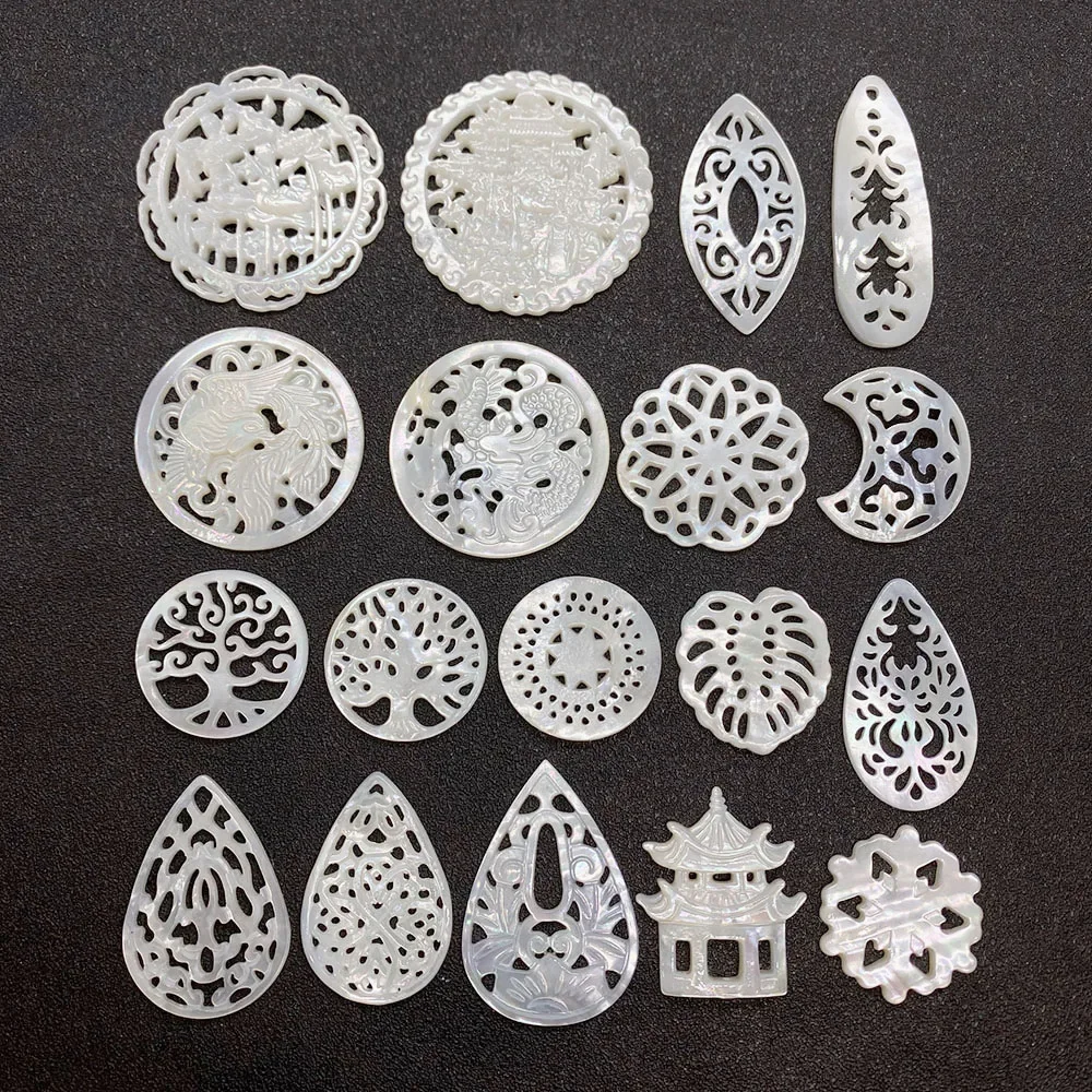 천연 진주 펜던트 조각 된 중공 쉘 비즈 쥬얼리 펜던트 - Mother Of Pearl Shell Pendant Necklace 리뷰 및 가격