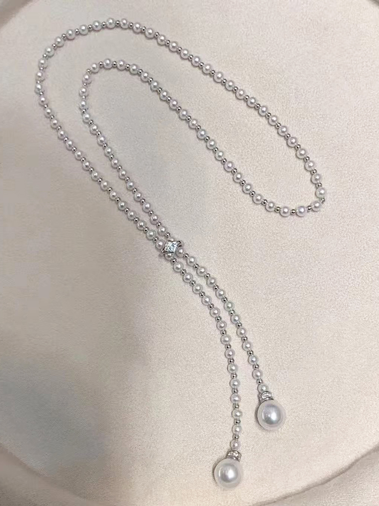 디자이너 스웨터 체인 60cm 길이, 4-5mm 오로라 - Silver Bead Clasps For Pearl Necklace 리뷰 및 가격