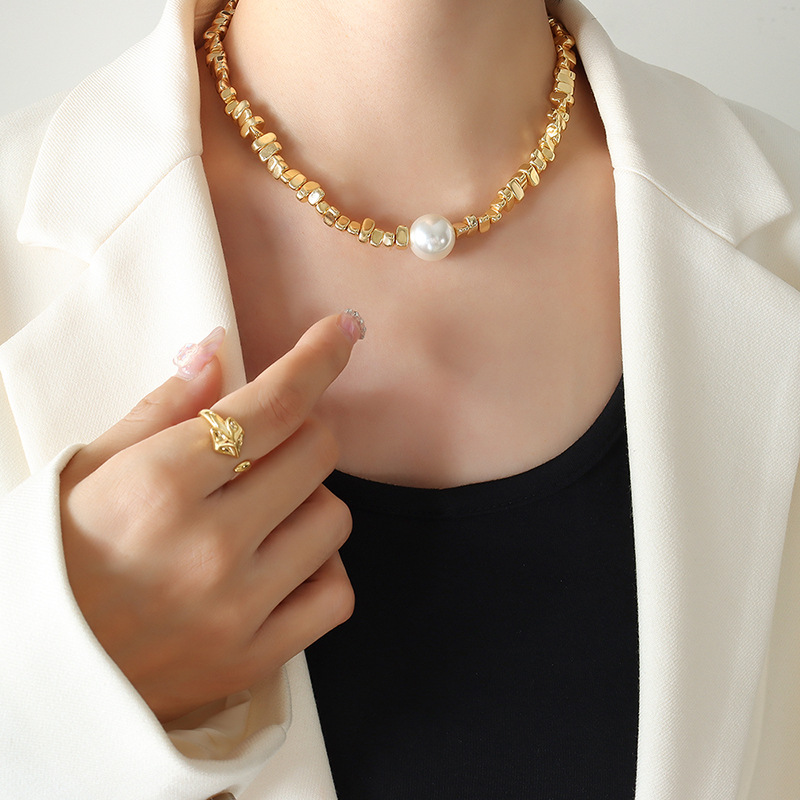 여성을위한 스테인레스 스틸 수제 페르시 목걸이 모조 진 - Silver Bead Clasps For Pearl Necklace 리뷰 및 가격