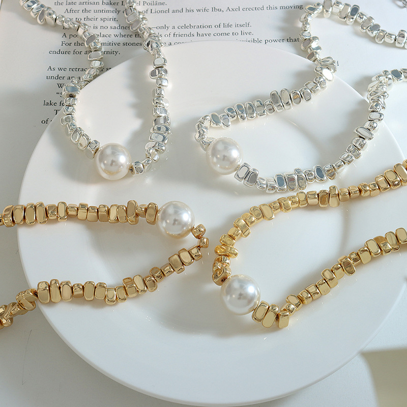 여성을위한 스테인레스 스틸 수제 페르시 목걸이 모조 진 - Silver Bead Clasps For Pearl Necklace 리뷰 및 가격