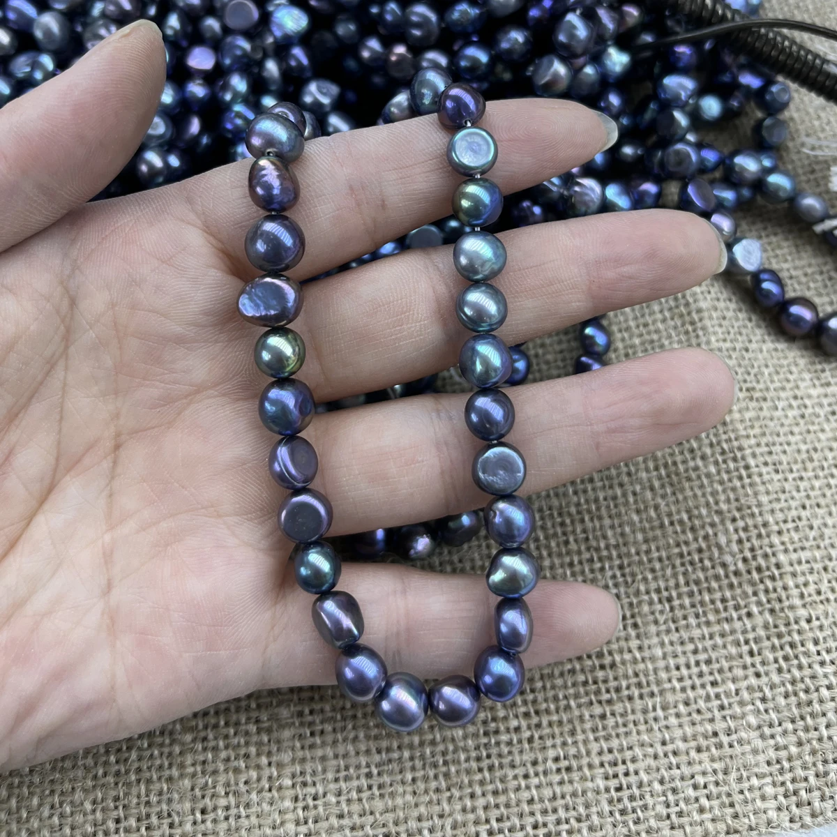8~9mm 크기의 검은색 양면 광택 처리된 담수 진주  - Freshwater Cultured Pearl Necklace 8-9Mm 리뷰 및 가격