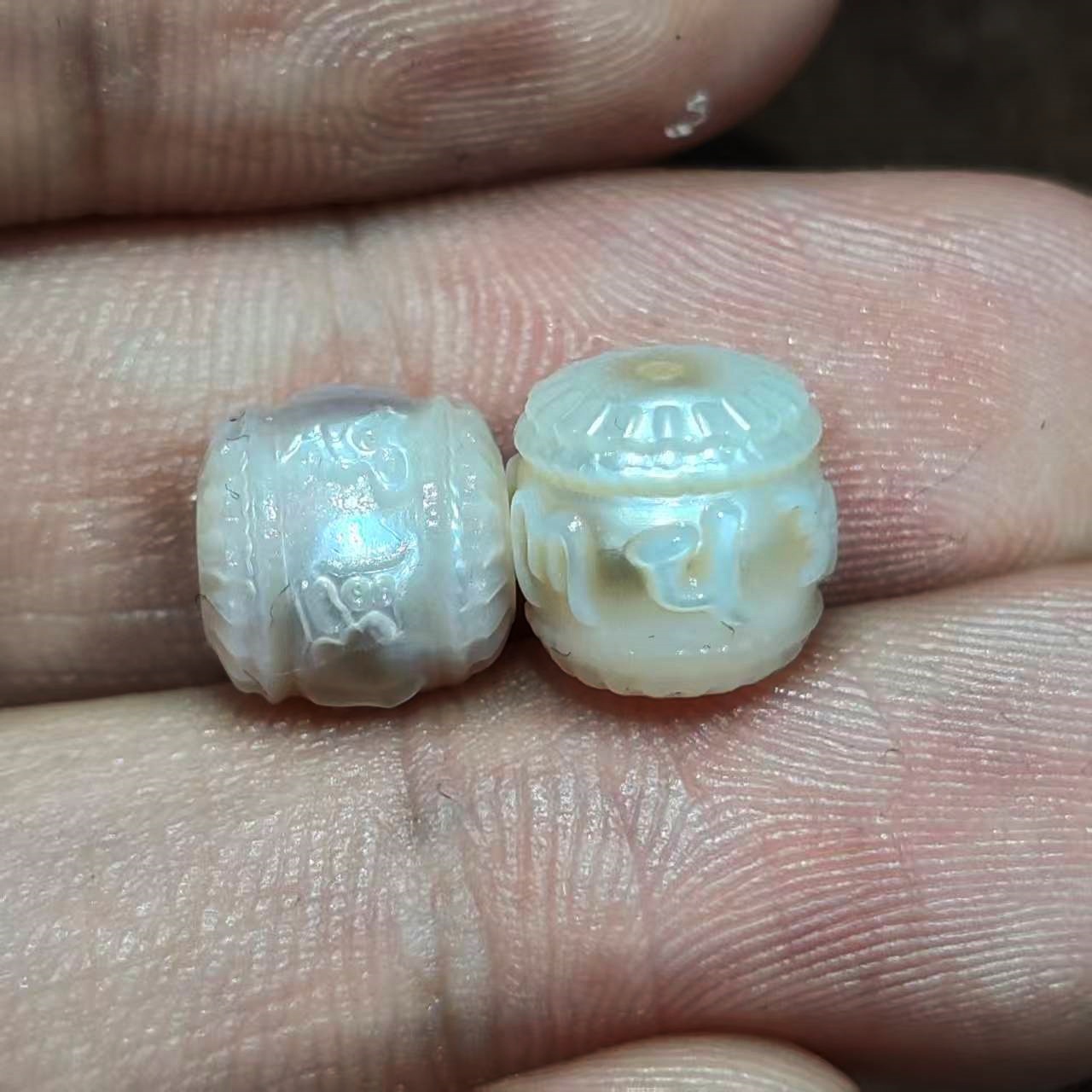 5개 천연 양식 진주 조각 육자진언(天珠) 민족 스타일 - Freshwater Cultured Pearl Necklace 8-9Mm 리뷰 및 가격