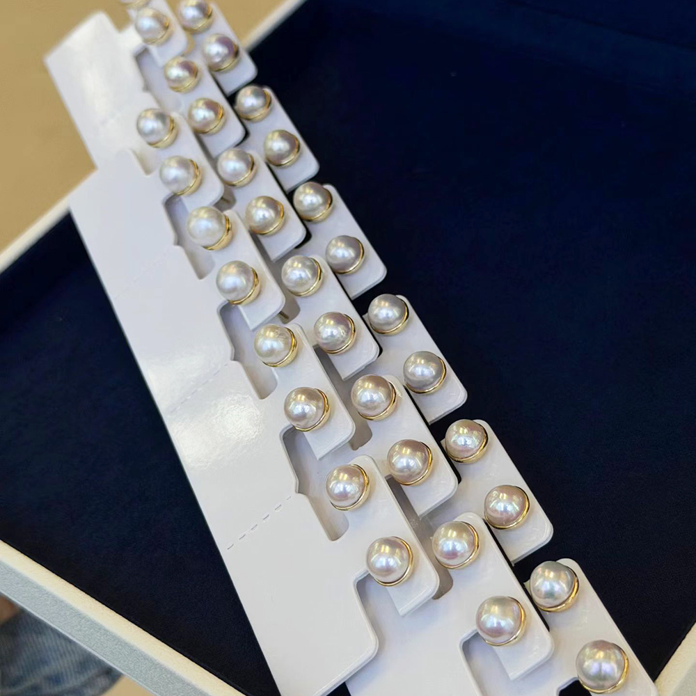 우아한 세미클로즈드 925 실버 해수 진주 스터드 귀걸 - Akoya Pearl Stud Earrings Sterling Silver 리뷰 및 가격