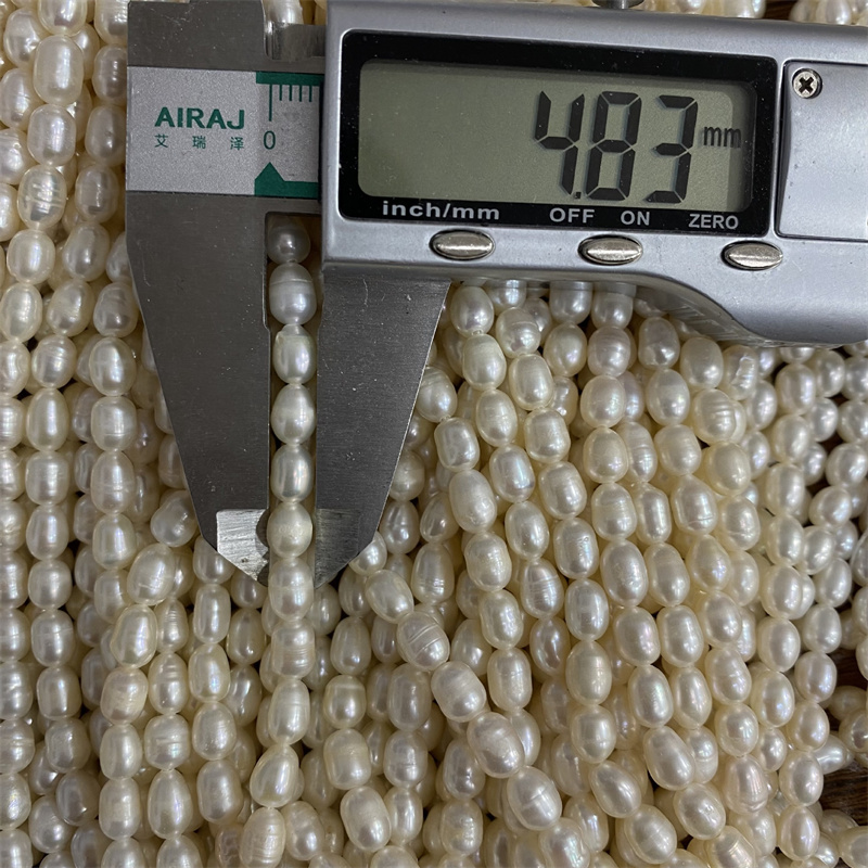 AA 중간 품질 천연 담수 진주 스트랜드 쌀 모양 여성 - Natural Freshwater Pearl Strand Loose Beads 리뷰 및 가격