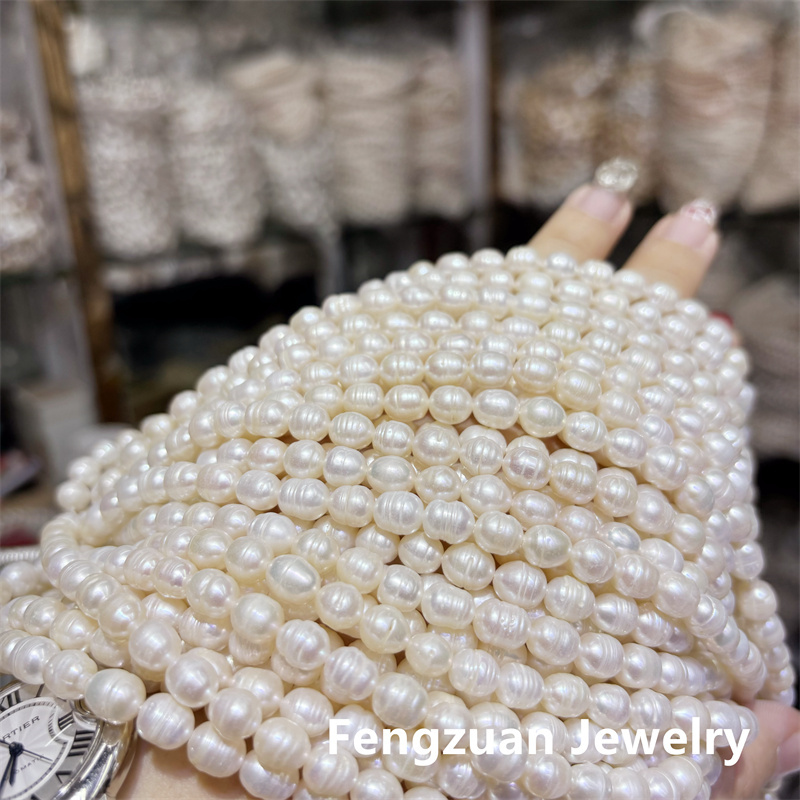 AA 중간 품질 천연 담수 진주 스트랜드 쌀 모양 여성 - Natural Freshwater Pearl Strand Loose Beads 리뷰 및 가격