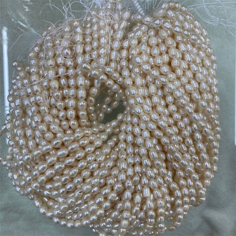 AA 중간 품질 천연 담수 진주 스트랜드 쌀 모양 여성 - Natural Freshwater Pearl Strand Loose Beads 리뷰 및 가격