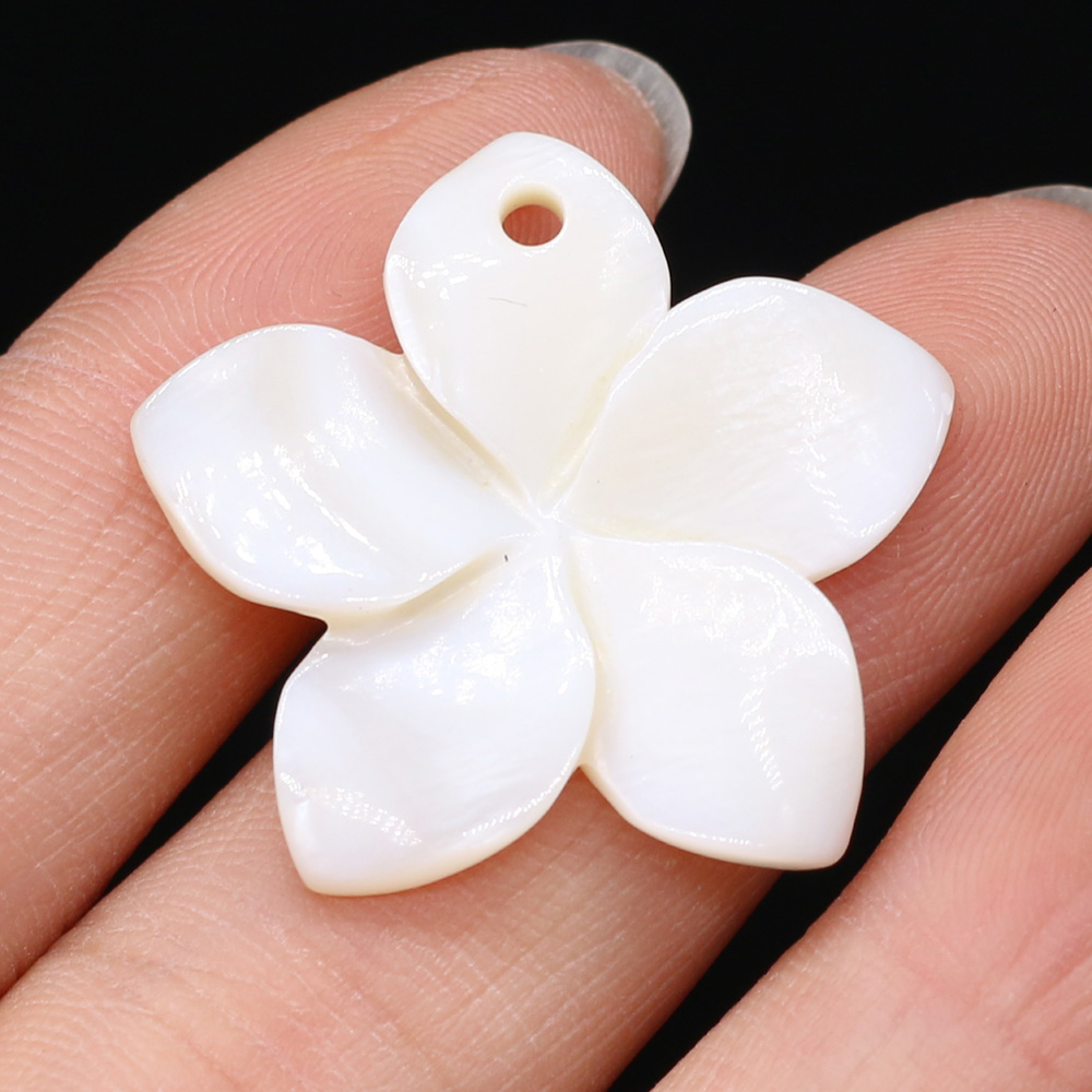 5pcs 자연 꽃 흰 꽃 쉘 펜 던 트 DIY 목걸이  - Mother Of Pearl Shell Pendant Necklace 리뷰 및 가격