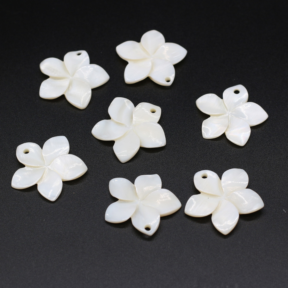 5pcs 자연 꽃 흰 꽃 쉘 펜 던 트 DIY 목걸이  - Mother Of Pearl Shell Pendant Necklace 리뷰 및 가격