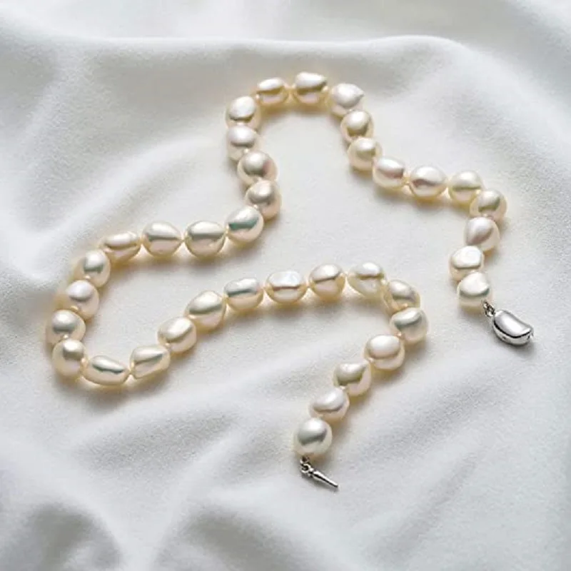 여성을위한 바로크 진주 목걸이 8-9mm 9-10mm  - Freshwater Cultured Pearl Necklace 8-9Mm 리뷰 및 가격