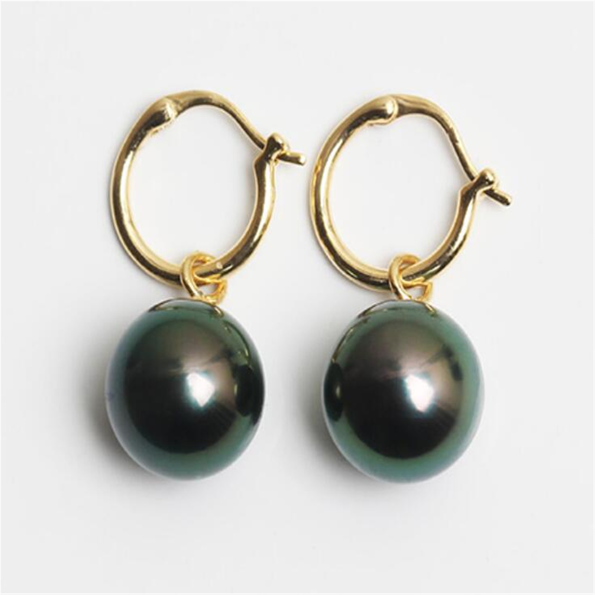 천연 16mm 타히티 블랙 남해 쉘 진주 귀걸이 18k - Tahitian South Sea Pearl Earrings 18K 리뷰 및 가격