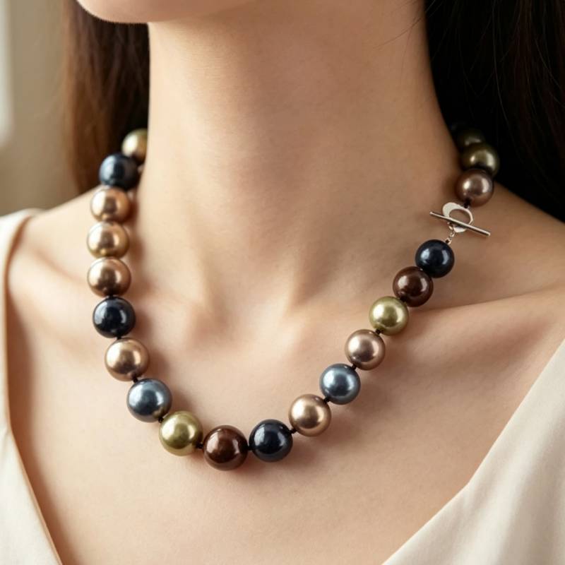 거대한 12mm 여러 가지 빛깔의 라운드 남해 쉘 진주 - Mother Of Pearl Shell Pendant Necklace 리뷰 및 가격