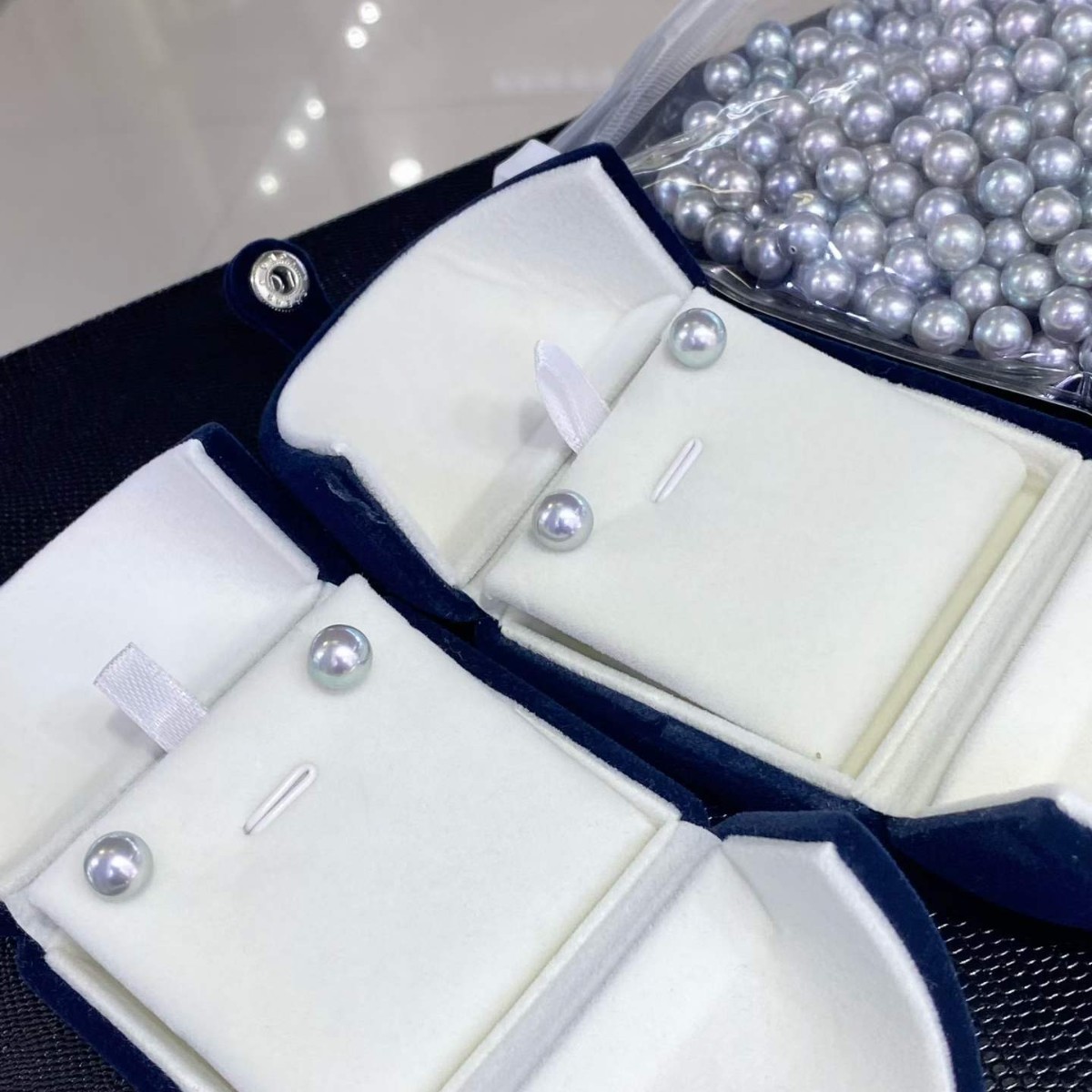 8-9mm 실버 그레이 아코야 해수 진주 스터드 귀걸이 - Akoya Pearl Stud Earrings Sterling Silver 리뷰 및 가격