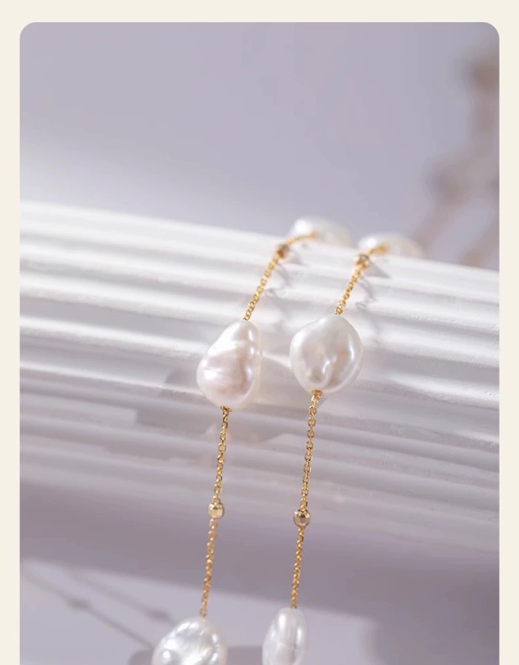고급 보석 진짜 18K 골드 목걸이 펜던트 바로크 천연 - Baroque Pearl Pendant Necklace Gold 리뷰 및 가격