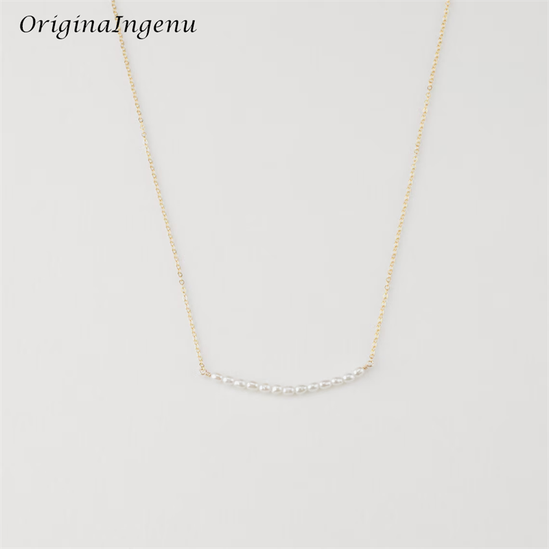 14K 골드 채워진 작은 타원형 진주 목걸이 유기 진주 - Baroque Pearl Pendant Necklace Gold 리뷰 및 가격