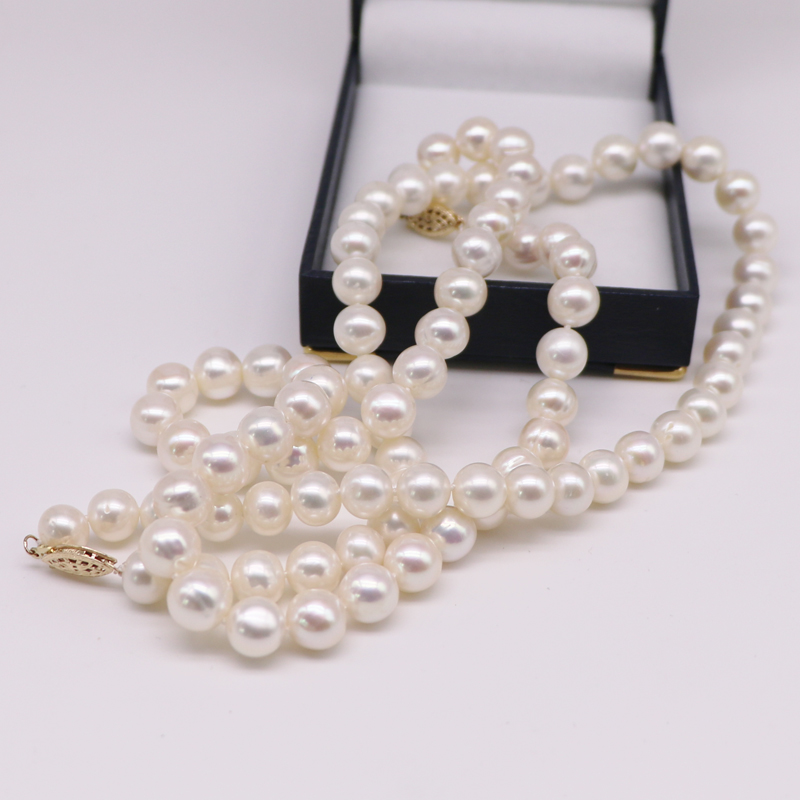 HOOZ Z.P 8-9mm 화이트 천연 담수 양식 진주 - Freshwater Cultured Pearl Necklace 8-9Mm 리뷰 및 가격