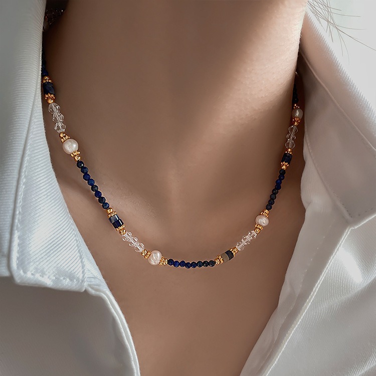새로운 디자인 100% 천연 담수 진주 & Lazuri - Baroque Pearl Pendant Necklace Gold 리뷰 및 가격