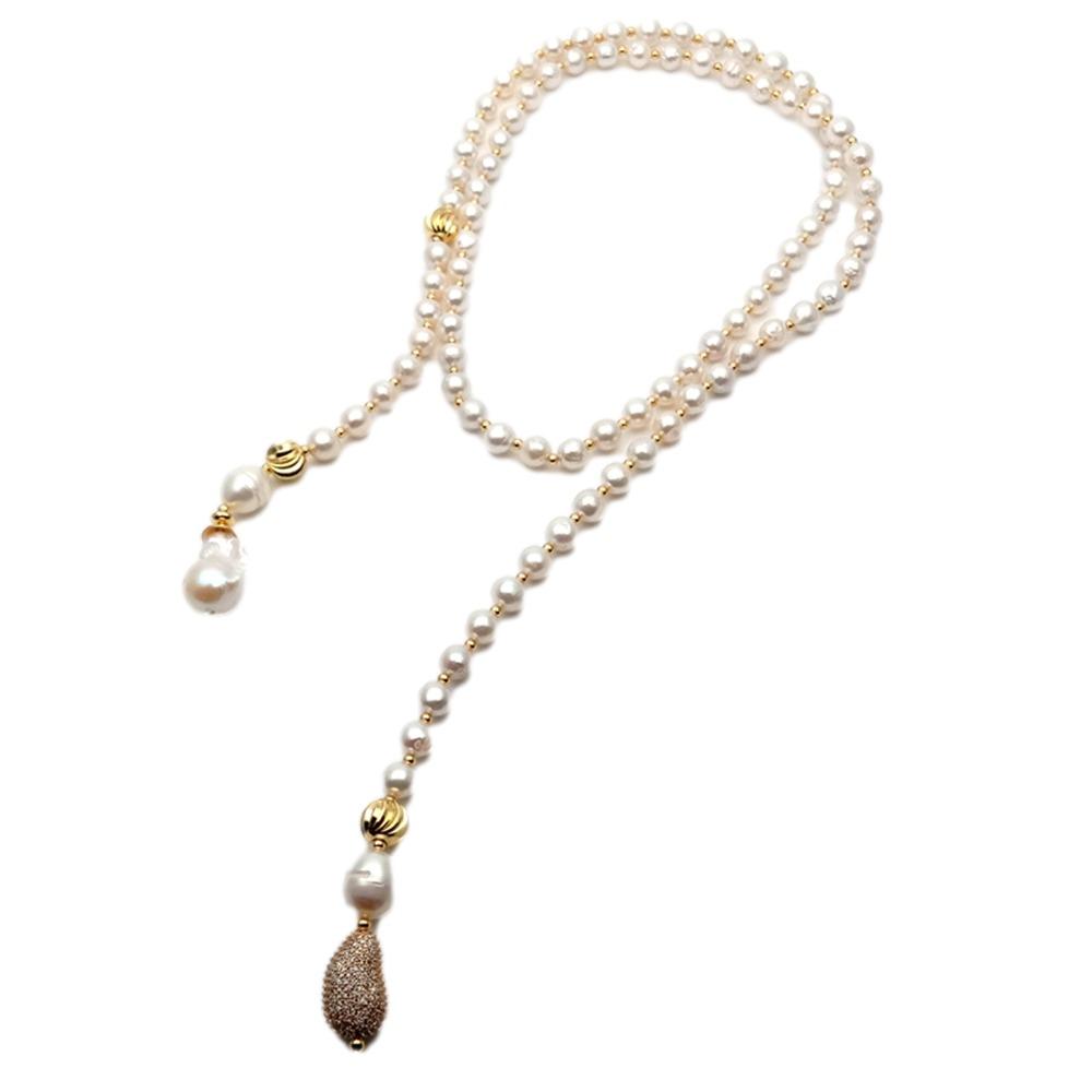 KKGEM 15x22mm 화이트 케시 진주 CZ 비즈  - Freshwater Cultured Pearl Necklace 8-9Mm 리뷰 및 가격