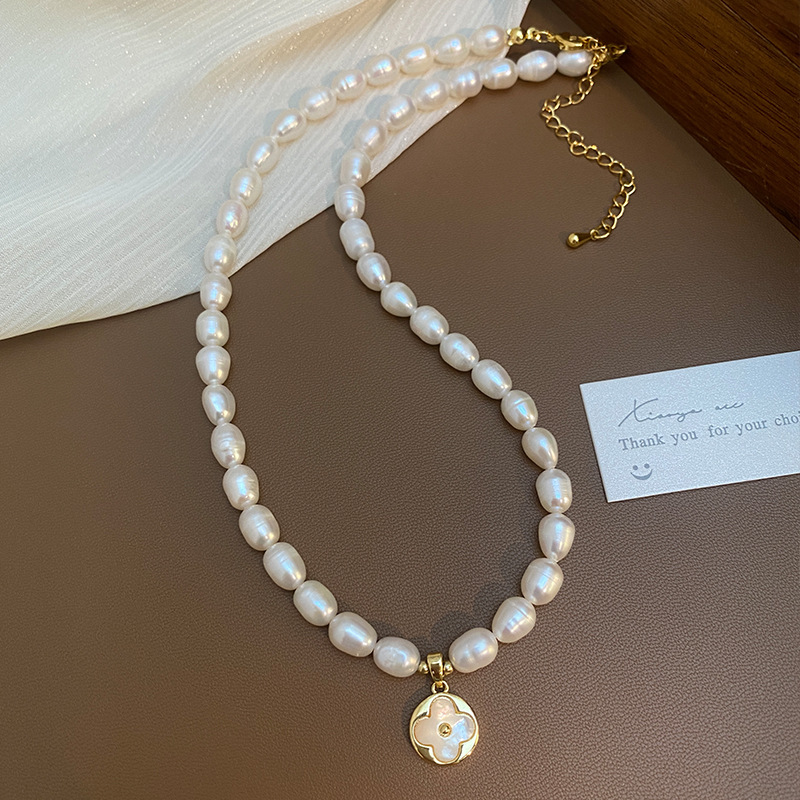 신상 트렌디 행운의 꽃 천연 담수 진주 14K 금도금  - Baroque Pearl Pendant Necklace Gold 리뷰 및 가격