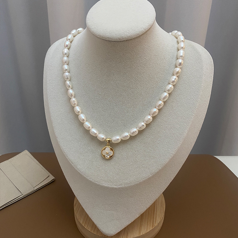 신상 트렌디 행운의 꽃 천연 담수 진주 14K 금도금  - Baroque Pearl Pendant Necklace Gold 리뷰 및 가격
