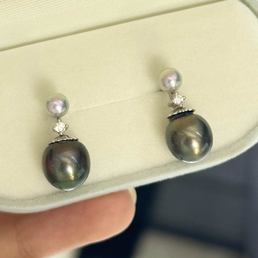 실버 더블 해수 진주 스터드 귀걸이 쥬얼리, 4-5mm - Akoya Pearl Stud Earrings Sterling Silver 리뷰 및 가격
