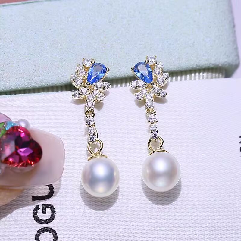 긴 진주 귀걸이 AAAA 9-10mm 10-11mm 1 - Akoya Pearl Stud Earrings Sterling Silver 리뷰 및 가격