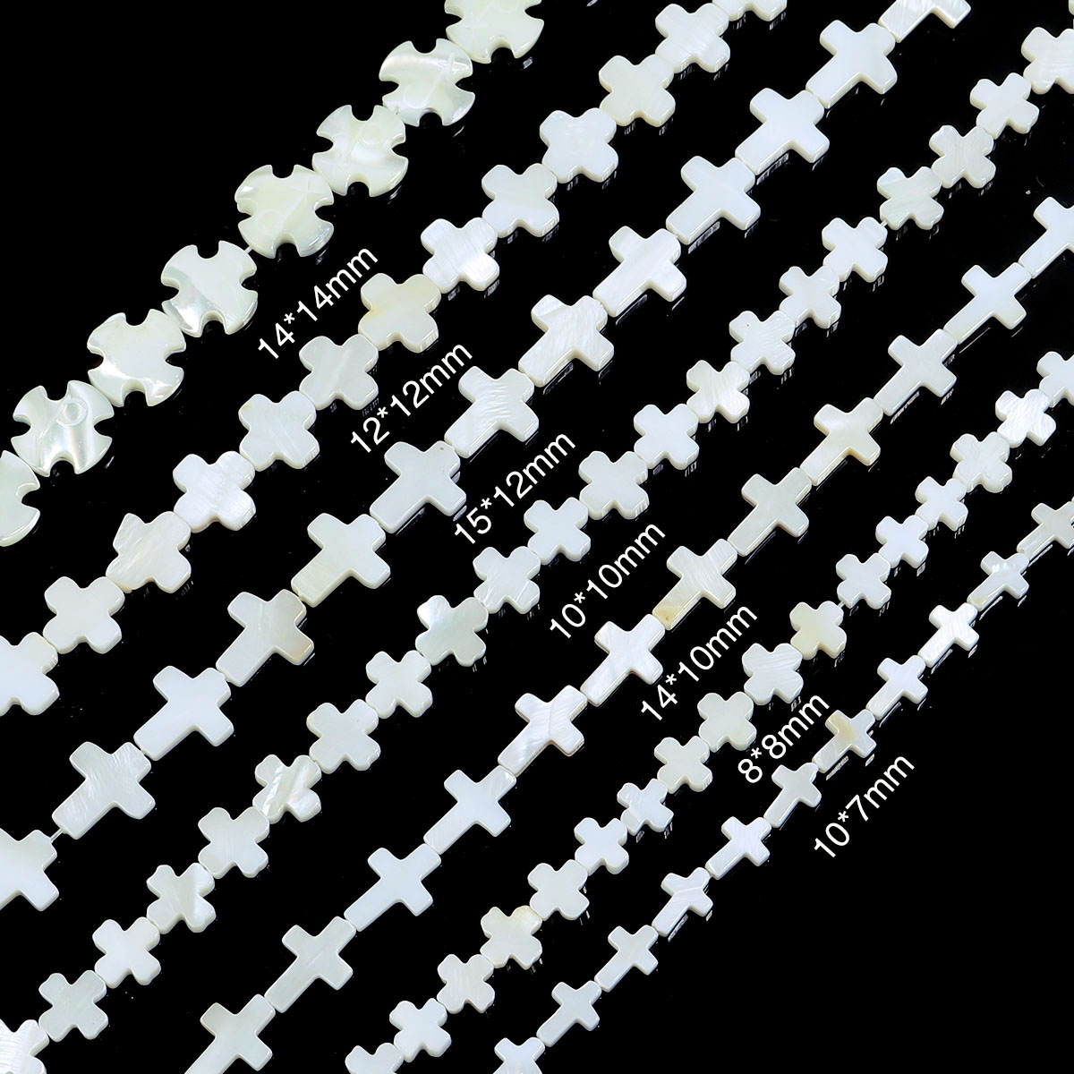 1줄 천연 크로스 쉘 비즈 화이트 자개 쉘 루즈 비즈  - Mother Of Pearl Shell Pendant Necklace 리뷰 및 가격