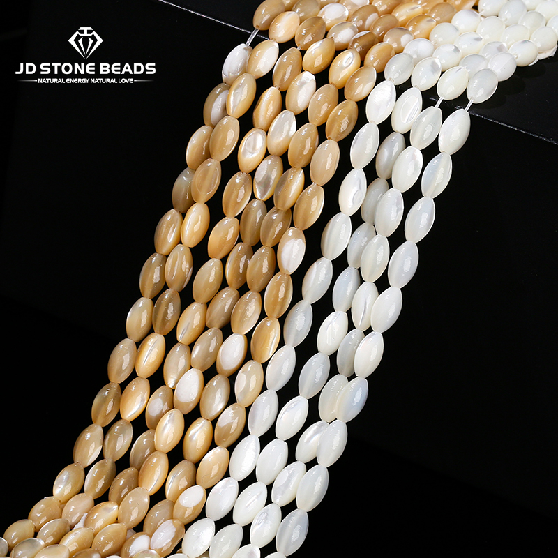 주얼리 제작용 천연 화이트 쉘 쌀 모양 비즈, 느슨한  - Mother Of Pearl Shell Pendant Necklace 리뷰 및 가격